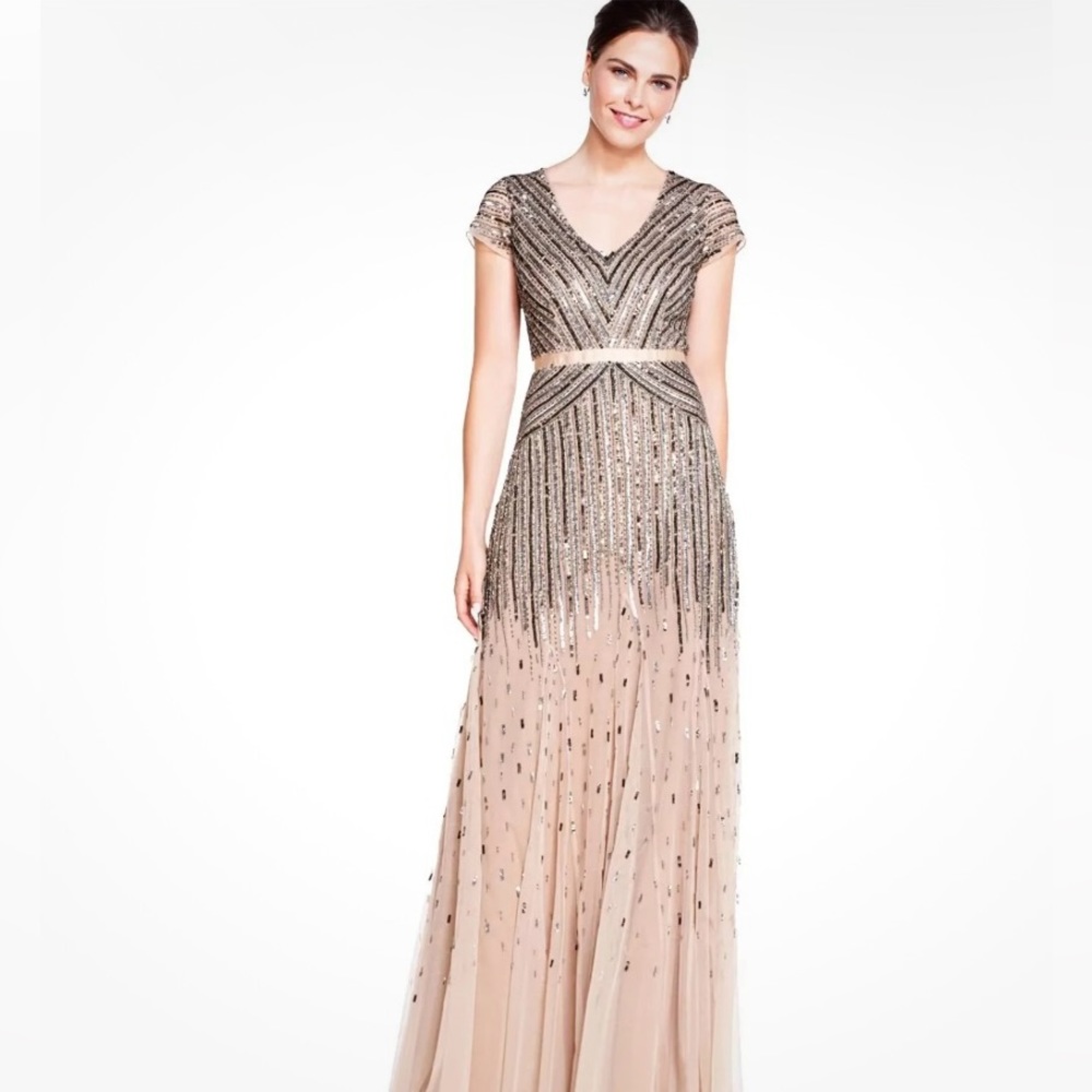 Adriana Pappell beaded gown